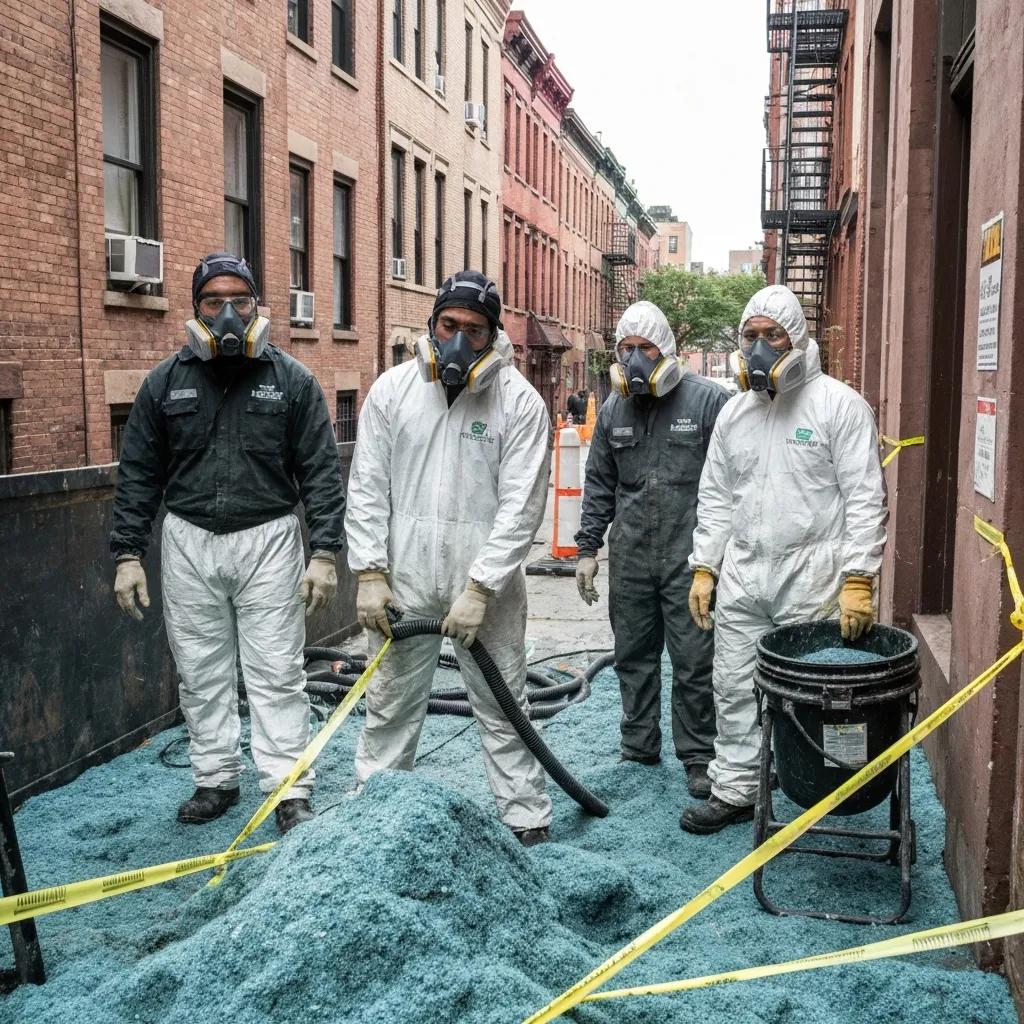 Asbestos removal team in Brooklyn ensuring safety and compliance during abatement